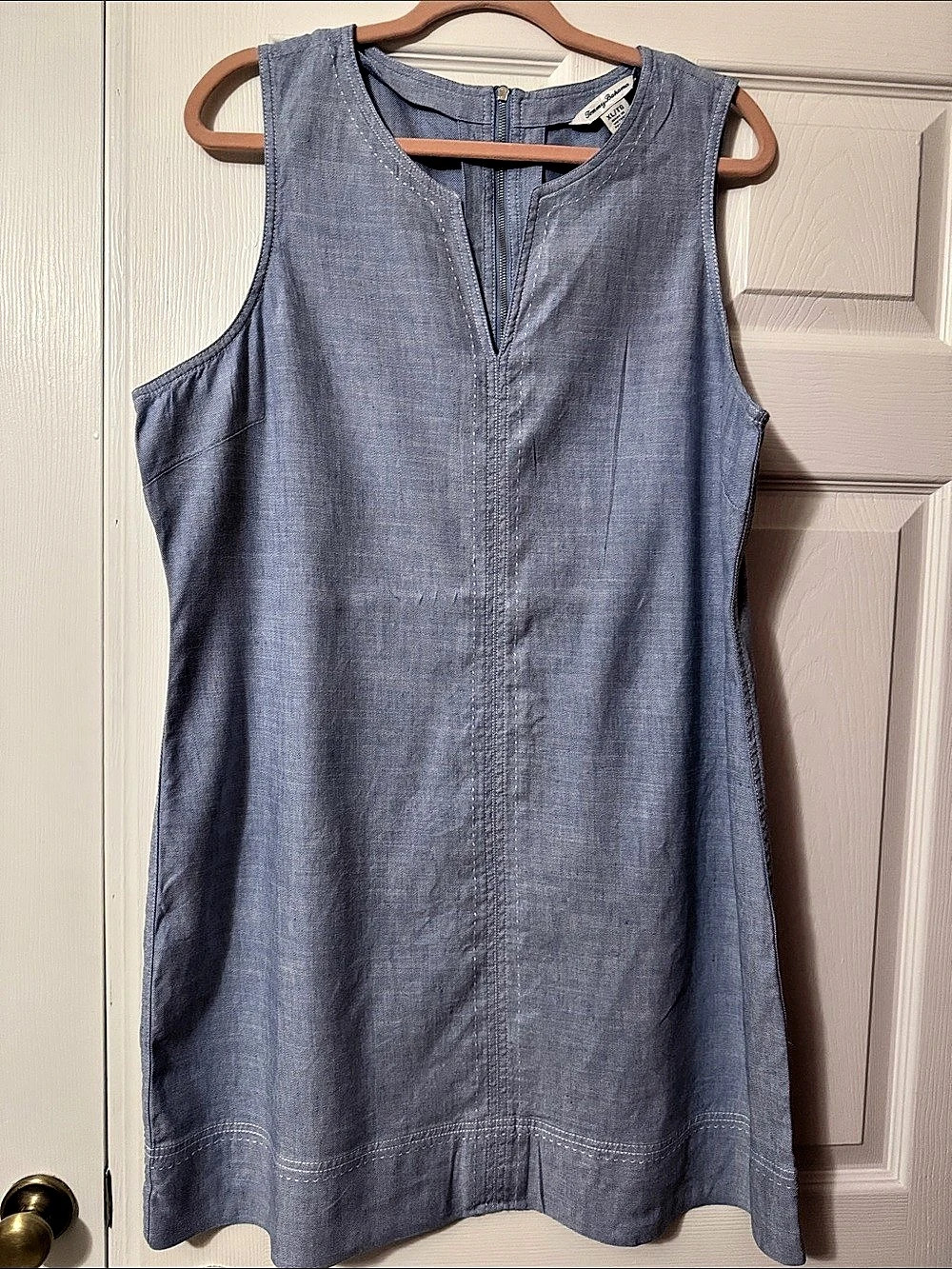 Tommy Bahama Palm-A-Dora Split-Neck Sheath Dress Blue XL